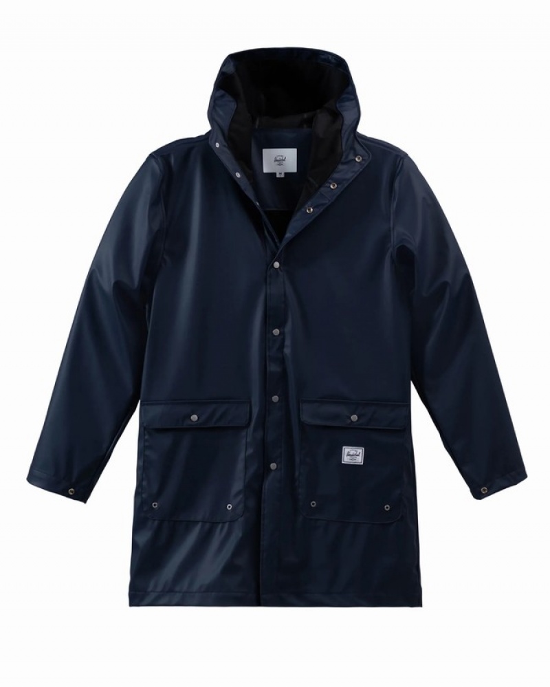 Jaquetas Herschel Long Rain Azul Marinho | AXNZ49750