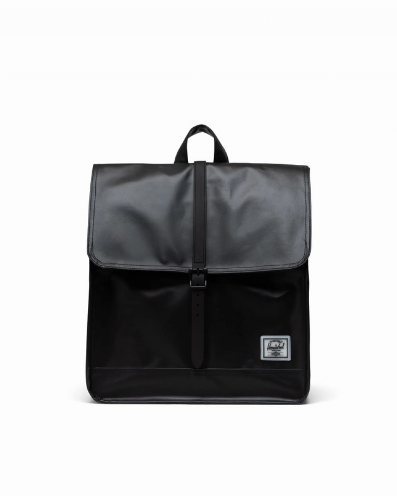 Mochilas Herschel City Medio-Volume | Weather Resistant Pretas | CQGU49760
