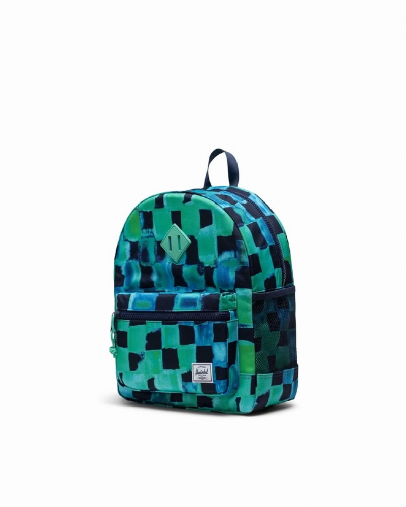 Mochilas Herschel Heritage Azuis Verdes | QHEO04862