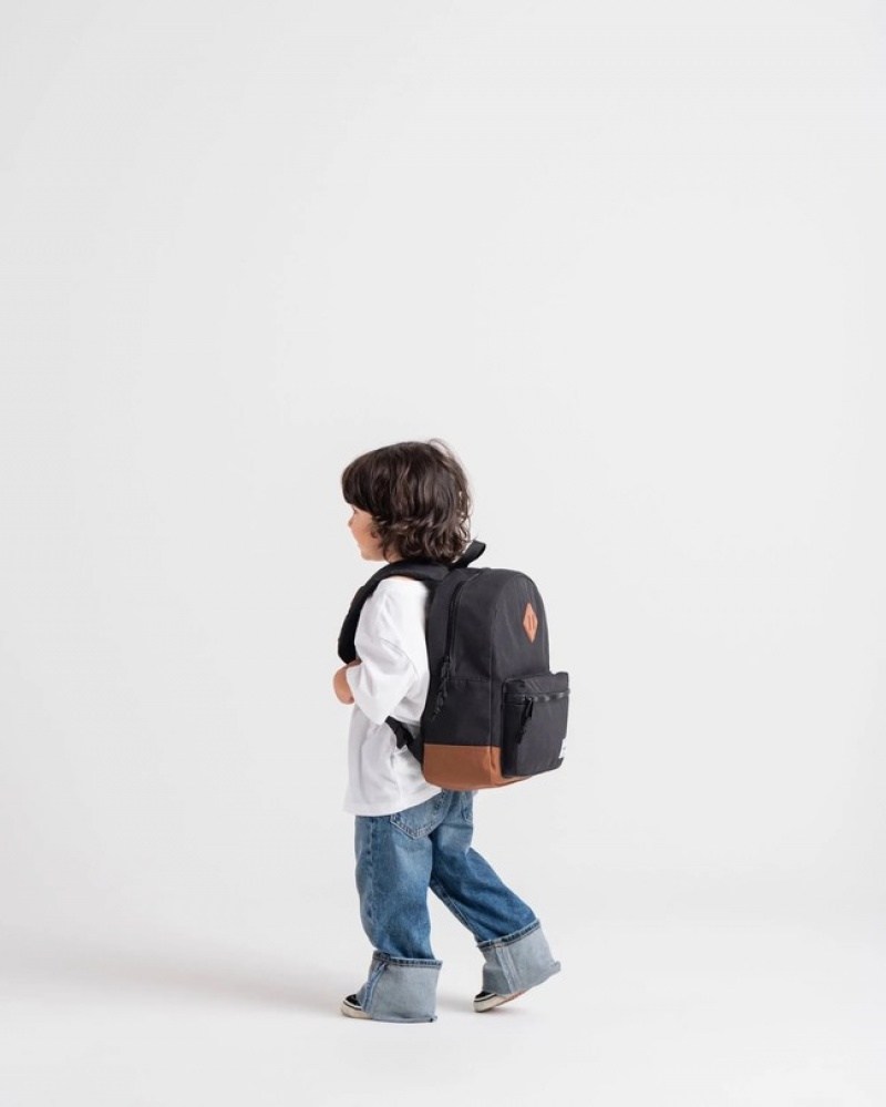 Mochilas Herschel Heritage Pretas Marrom | YTIU13789
