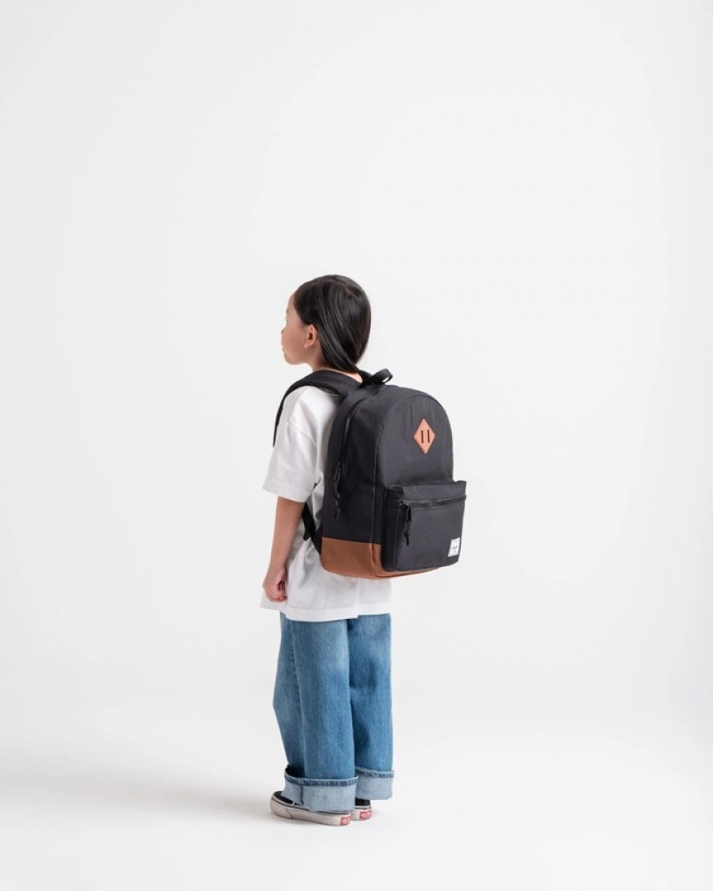Mochilas Herschel Heritage Pretas Marrom | YTIU13789