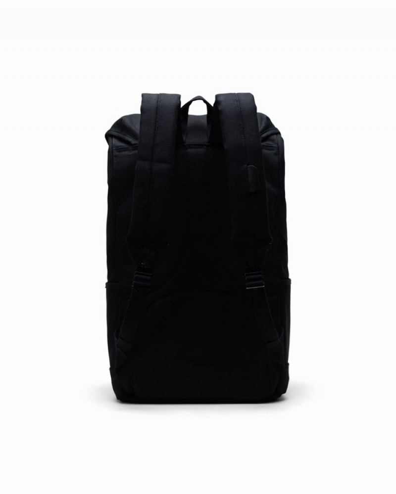 Mochilas Herschel Little America | Heavyweight Lona Pretas | TCJE24038