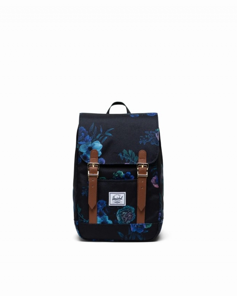 Mochilas Herschel Retreat | Mini Pretas Azuis | ZNOA82739